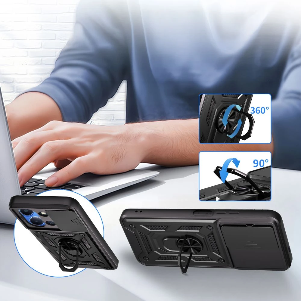 Tech-Protect CamShield Pro dėklas skirtas Xiaomi Redmi 15C - juodos spalvos