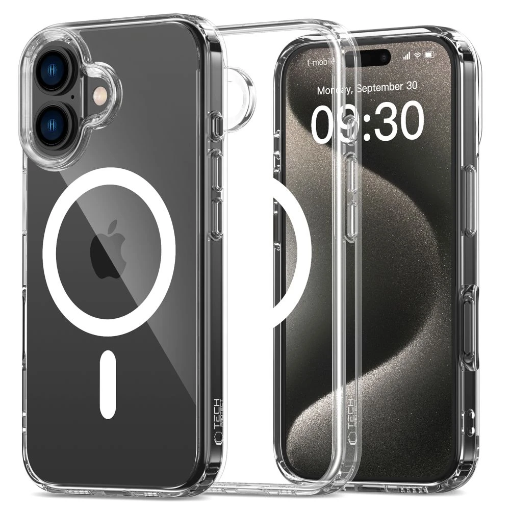 iPhone 16 Plus Tech-Protect FlexAir Hybrid MagSafe Clear dėklas telefonui skaidrus