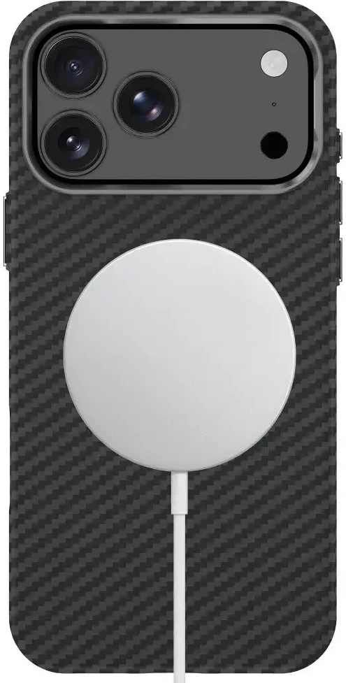 Dėklas Tech-Protect ION CARBON MagSafe iPhone 17 Pro Max / 18 Pro Max Juodas/SIDABRINIS