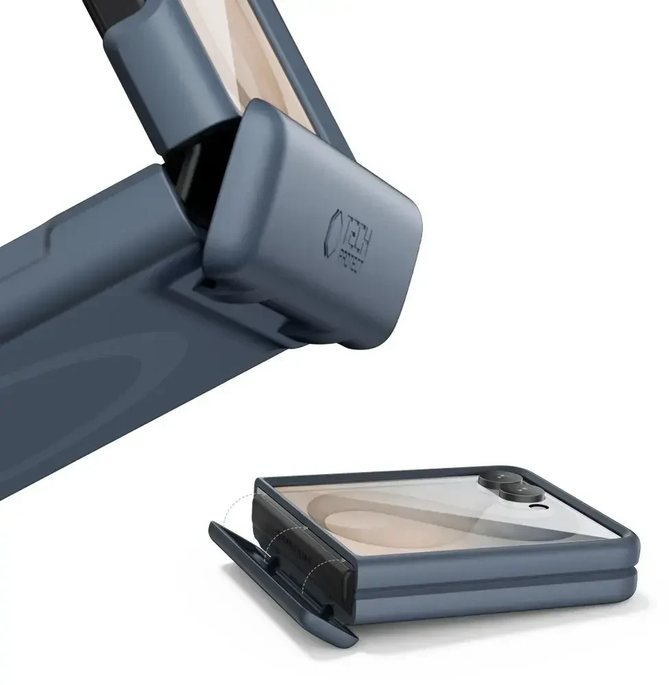 Dėklas Tech-Protect KEVLAR AURA MagSafe Galaxy Z FLIP 8 TAMSIAI MĖLYNAS