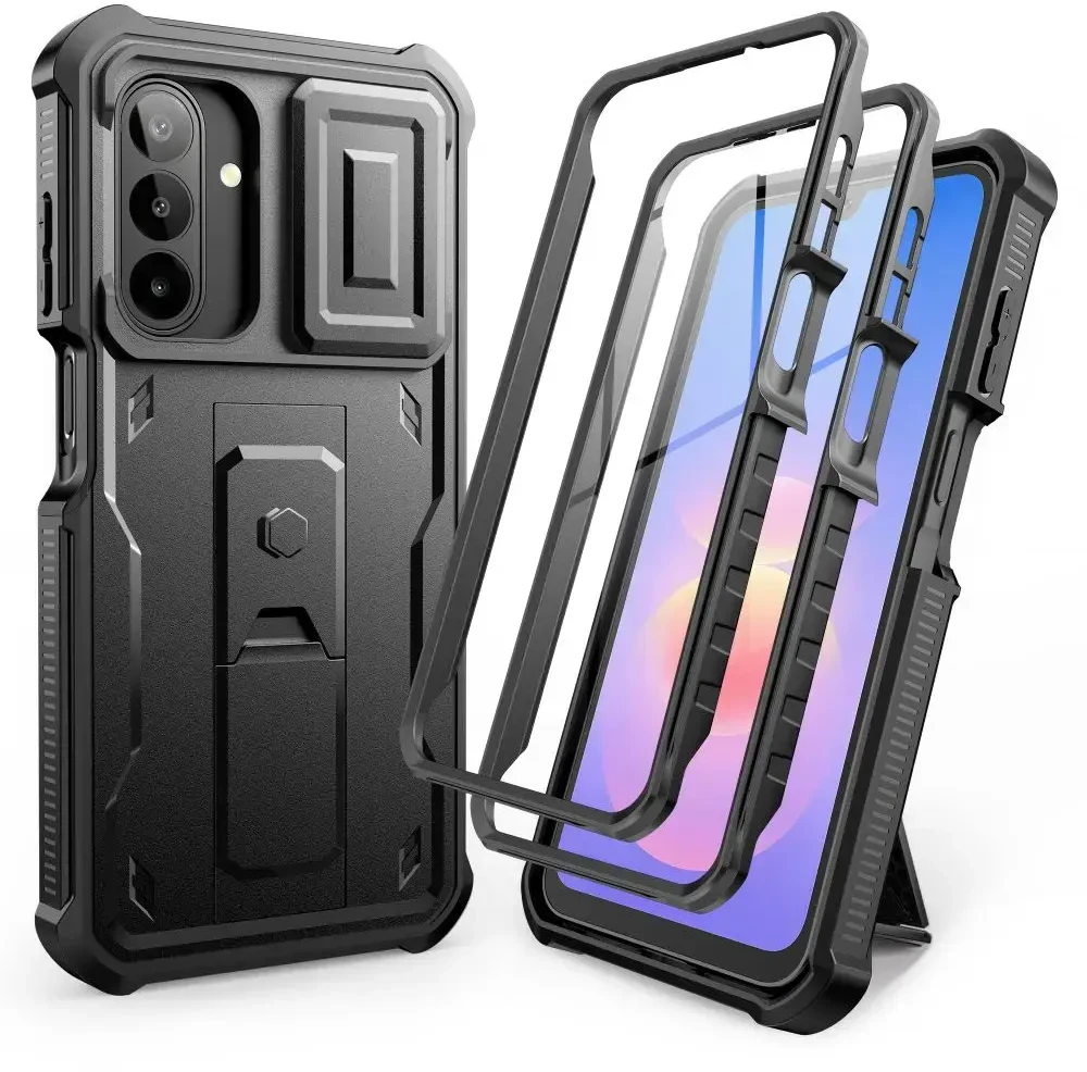 Dėklas Tech-Protect Kevlar Cam+ 2-Set Case for Samsung Galaxy A17 / A18 4G / 5G - juodas