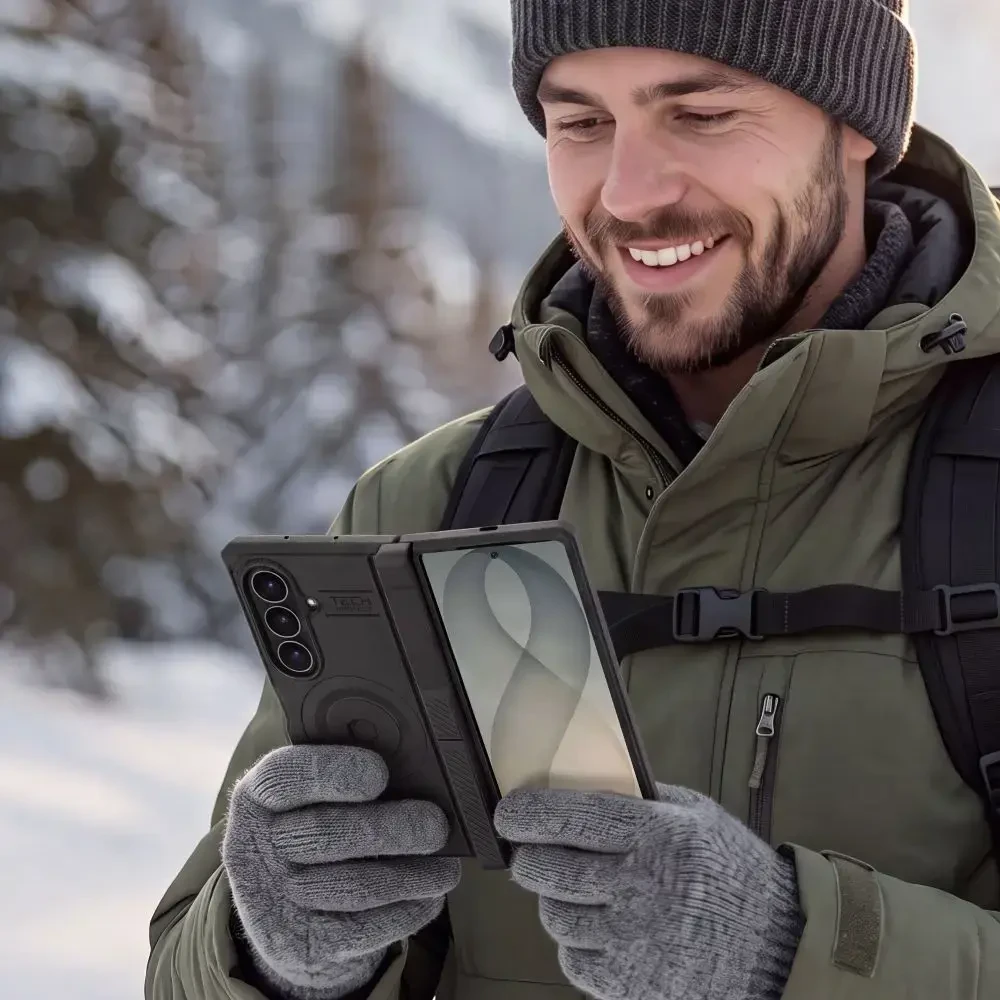 Dėklas TECH-PROTECT KEVLAR PRO MAGSAFE GALAXY Z FOLD 8 ULTRA Juodas