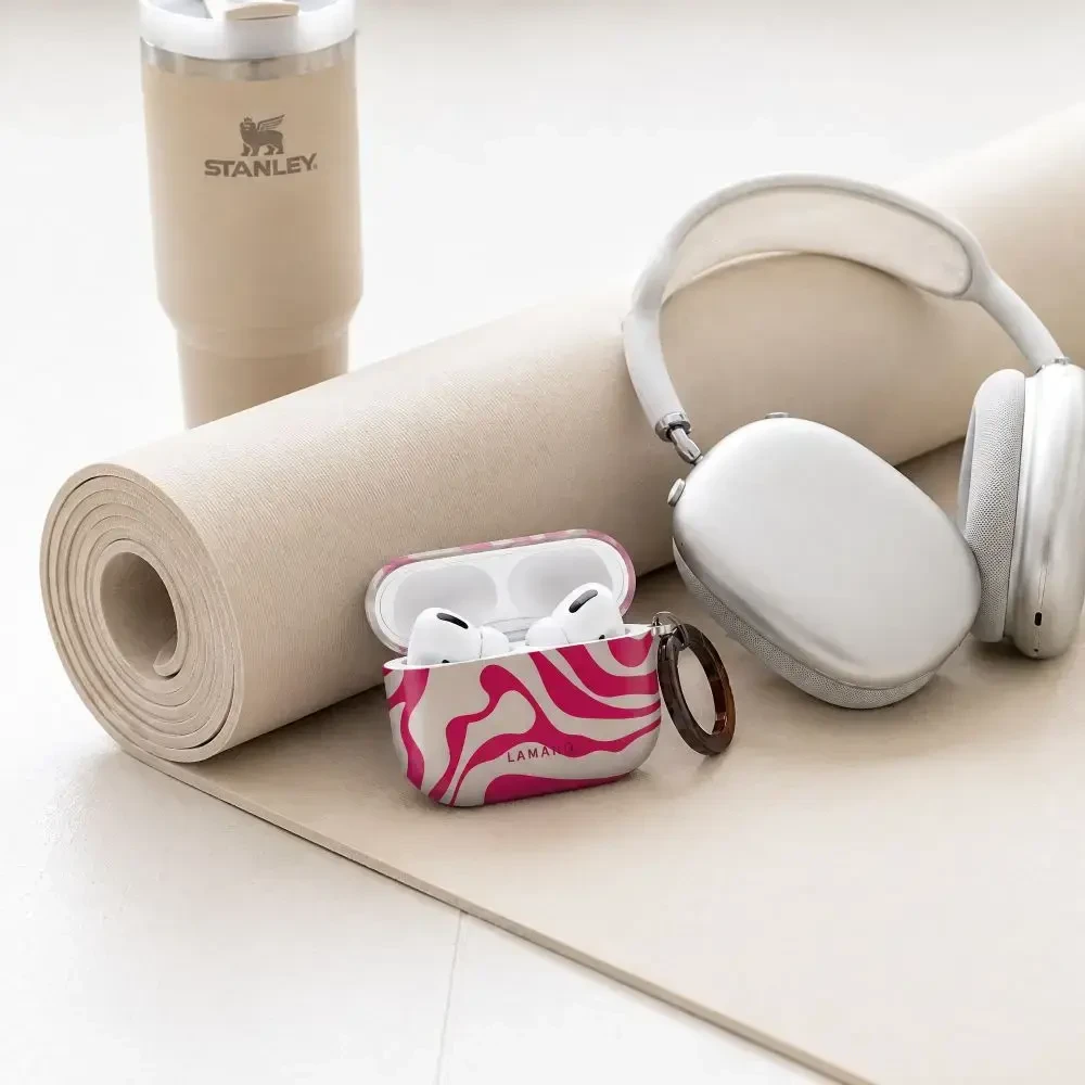 Dėklas Lamano Tech-Protect Case for AirPods Pro 3 - Rožinė and rusvai gelsvas