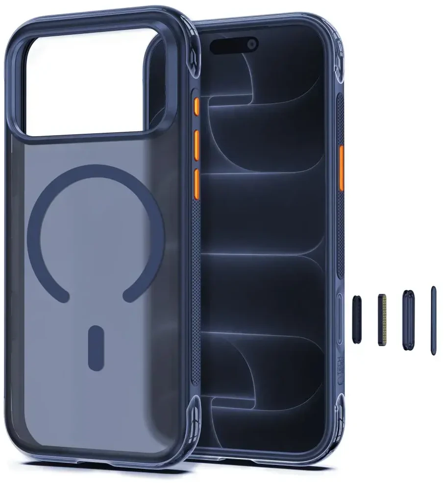 Dėklas Tech-Protect MAGAIR MAGSAFE CC iPhone 17 PRO MAX / 18 PRO MAX MATINIS TAMSIAI MĖLYNAS