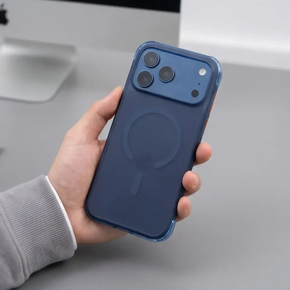 Dėklas Tech-Protect MAGAIR MAGSAFE CC iPhone 17 PRO MAX / 18 PRO MAX MATINIS TAMSIAI MĖLYNAS