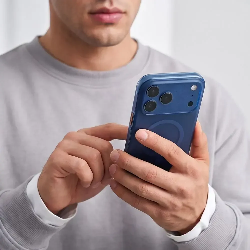 Dėklas Tech-Protect MAGAIR MAGSAFE CC iPhone 17 PRO / 18 PRO MATINIS TAMSIAI MĖLYNAS