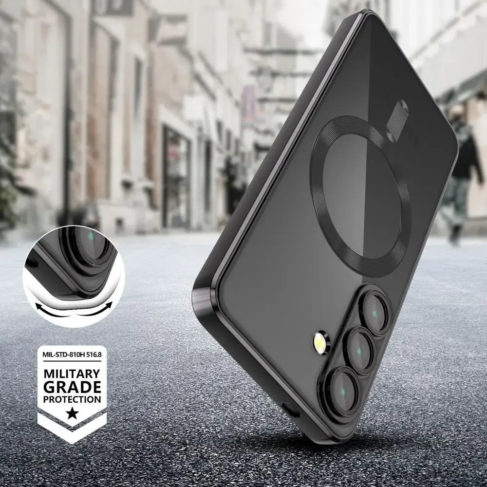 Tech-Protect MagFlex MagSafe Dėklas skirtas Samsung Galaxy A26 5G – skaidrus juodos spalvos