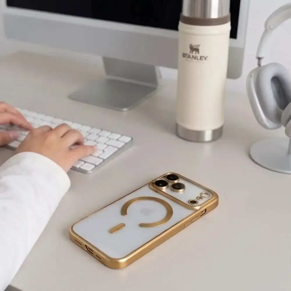 Dėklas TECH-PROTECT MAGFLEX MAGSAFE IPHONE 17 PRO / 18 PRO SHINY GOLD