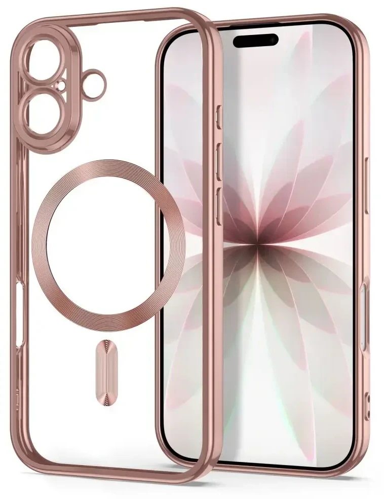 Dėklas Tech-Protect MagFlex Case for iPhone 17 - Transparent Rožinė