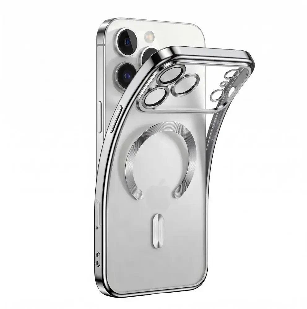 Dėklas Tech-Protect MAGFLEX MagSafe iPhone 17 PRO / 18 PRO BLIZGUS SIDABRINIS