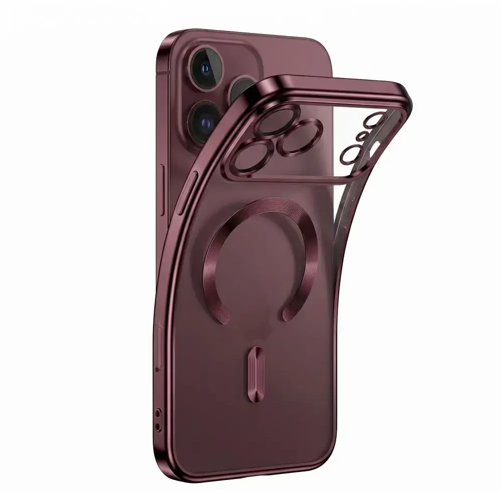 Dėklas TECH-PROTECT MAGFLEX MAGSAFE IPHONE 17 PRO MAX / 18 PRO MAX SHINY BURGUNDY