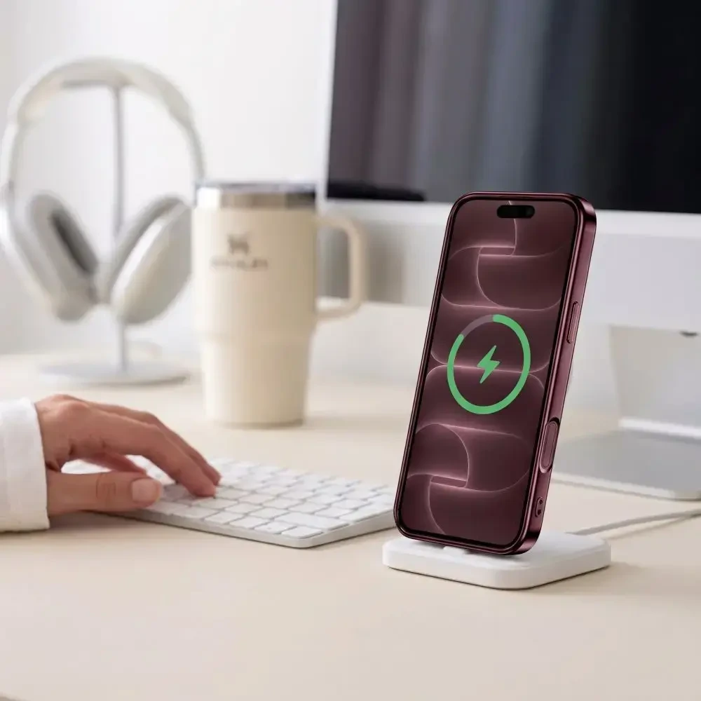Dėklas TECH-PROTECT MAGFLEX MAGSAFE IPHONE 17 PRO / 18 PRO SHINY BURGUNDY