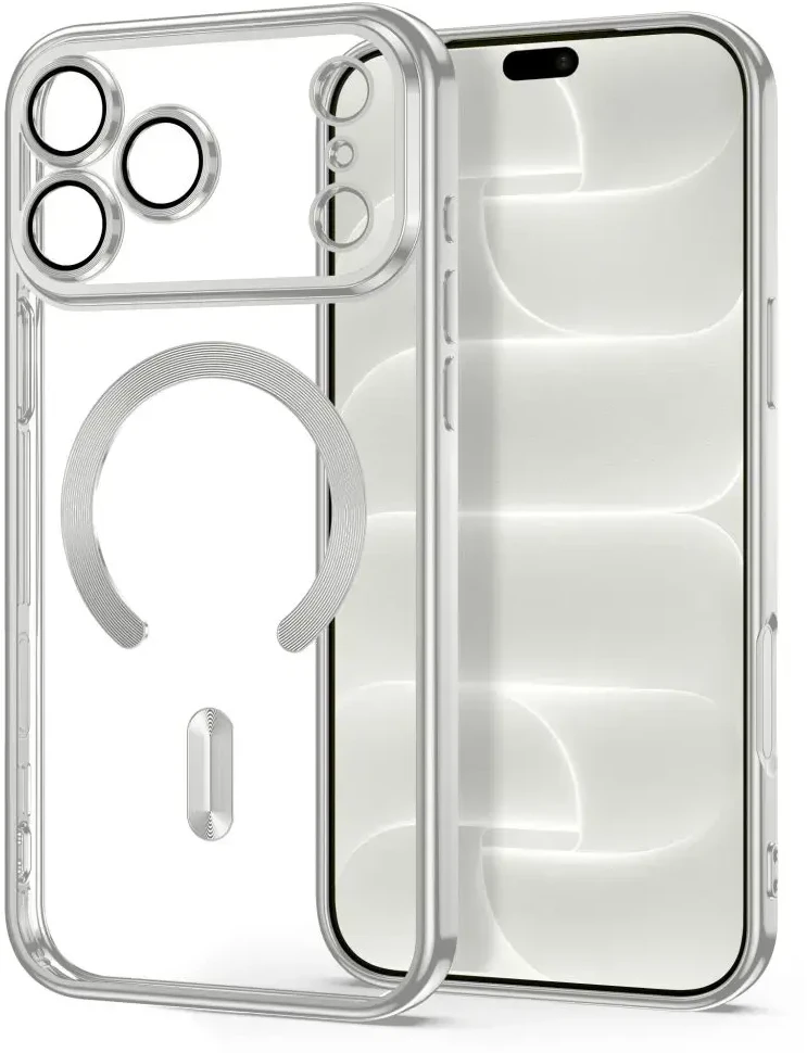 Dėklas Tech-Protect MAGFLEX MagSafe iPhone 17 PRO / 18 PRO BLIZGUS SIDABRINIS
