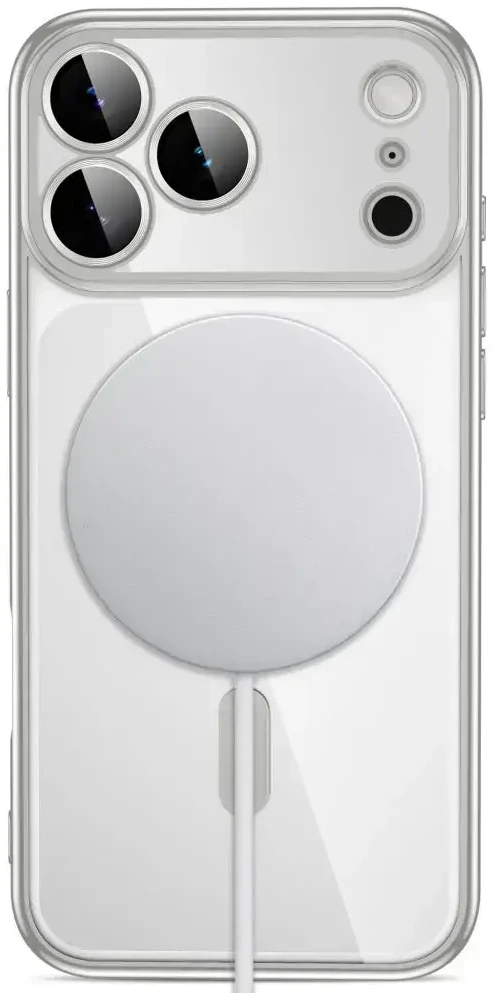 Dėklas Tech-Protect MAGFLEX MagSafe iPhone 17 PRO / 18 PRO BLIZGUS SIDABRINIS