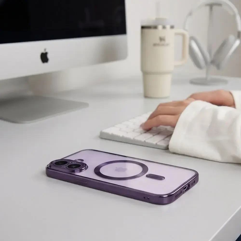 Dėklas Tech-Protect MagFlex Case for iPhone 17 - Transparent Violetinė