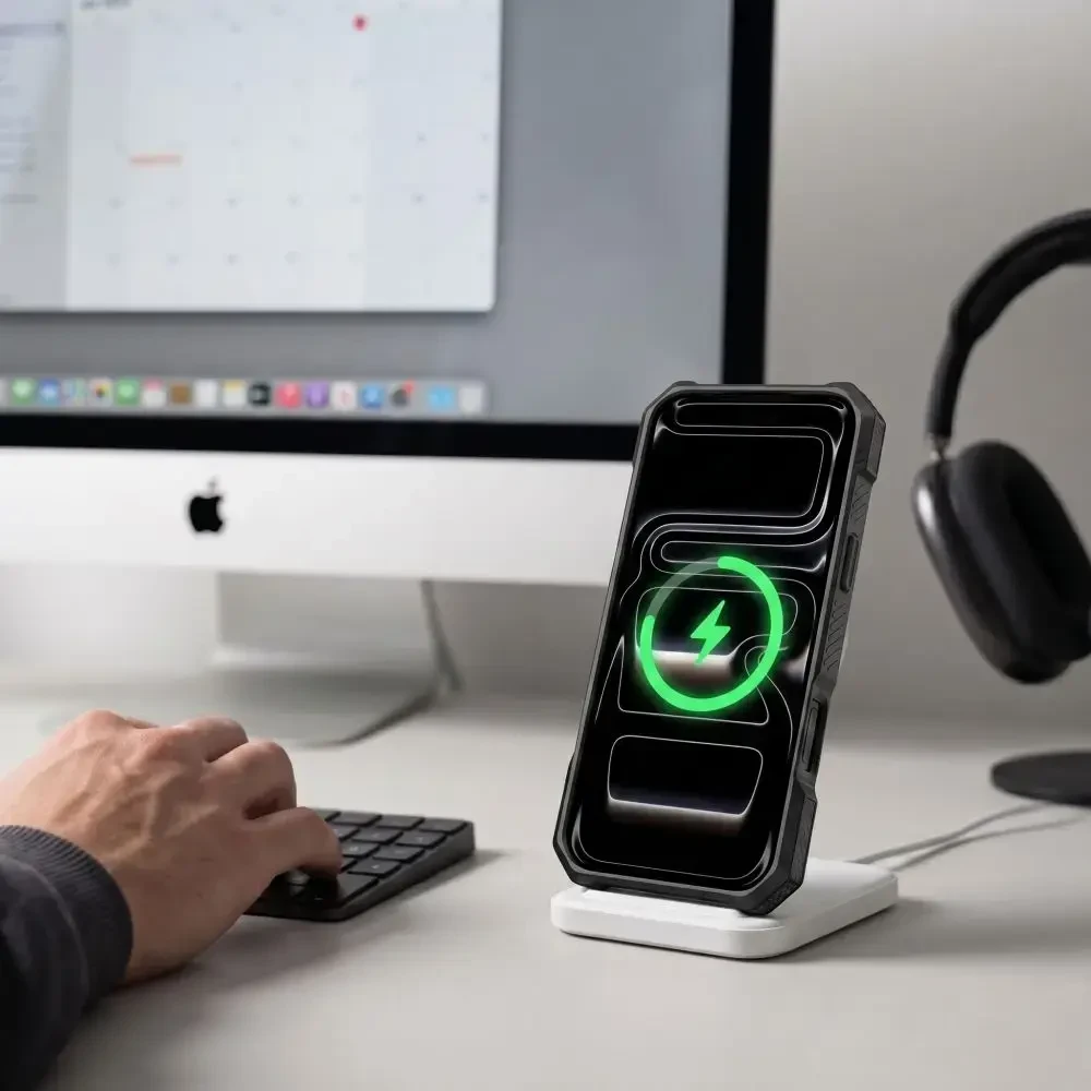 Tech-Protect MagForce MagSafe dėklas, skirtas iPhone 17 Pro / 18 Pro – matinė juoda