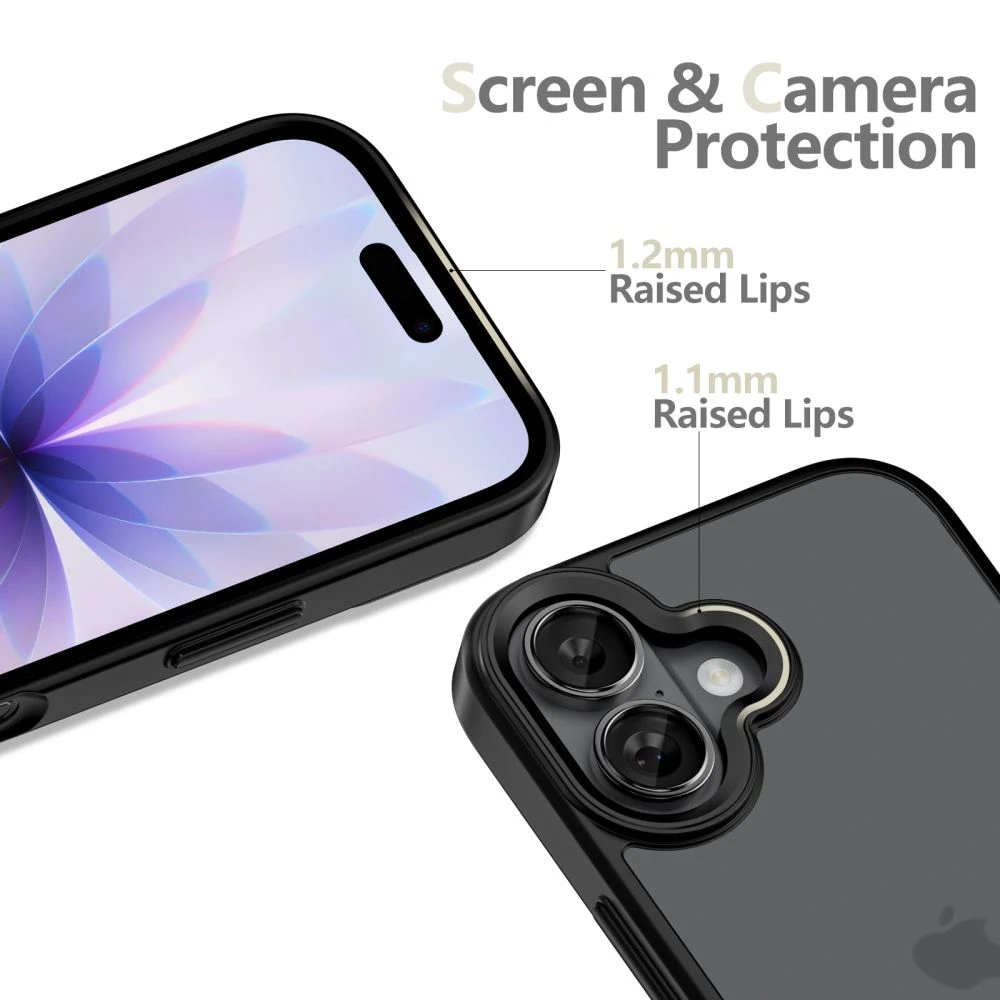 „Tech-Protect MagMat iPhone 17“ dėklas – matinis juodas