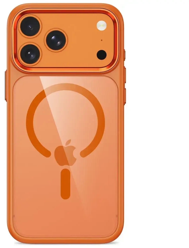 Dėklas Tech-Protect Magmat Magsafe CC case for iPhone 17 Pro / 18 Pro - oranžinis-transparent