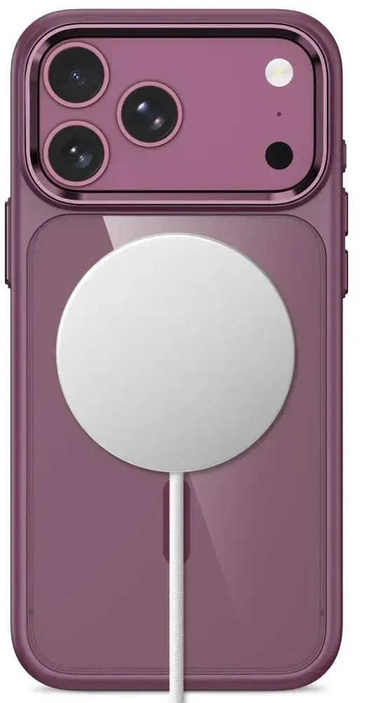 Dėklas Tech-Protect Magmat Magsafe CC do iPhone 17 Pro Max / 18 Pro Max dark cherry/clear