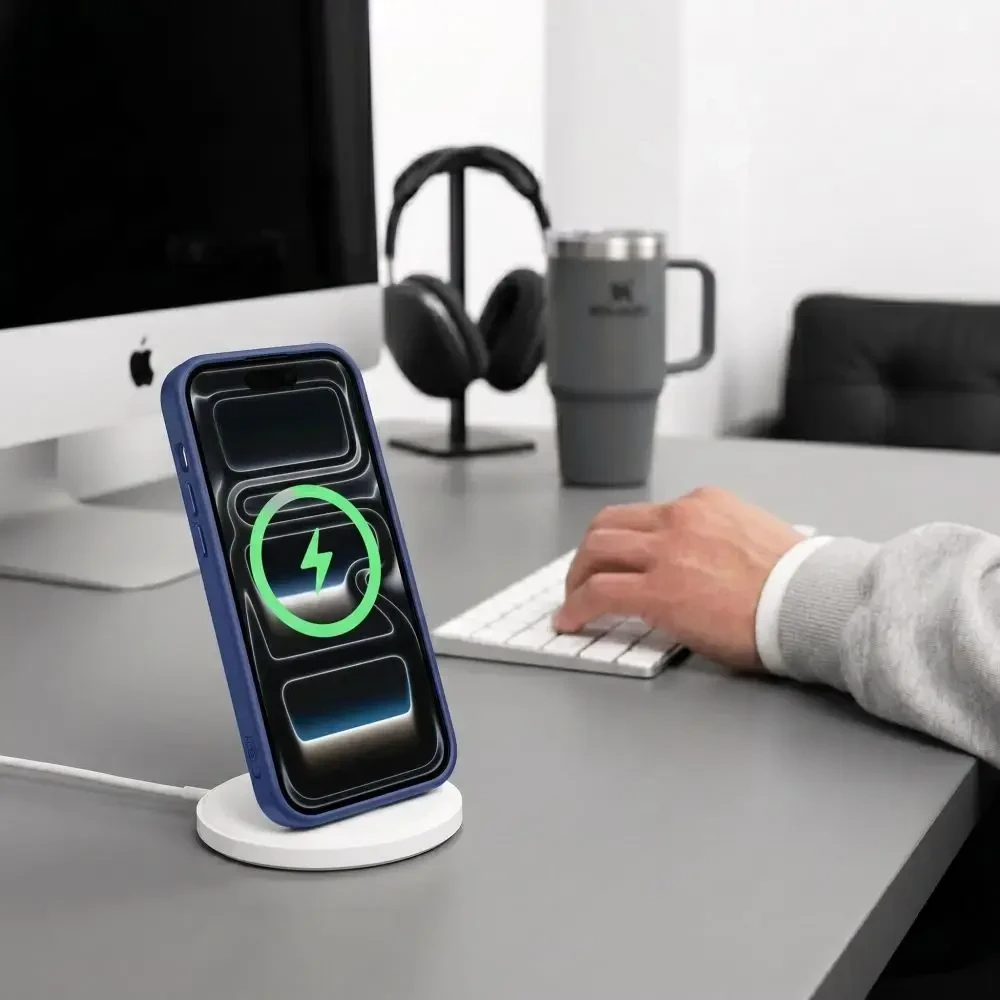 Dėklas Mėlyna Tech-Protect Magmat Magsafe CC do iPhone 17 Pro Max / 18 Pro Max deep mėlynas/clear