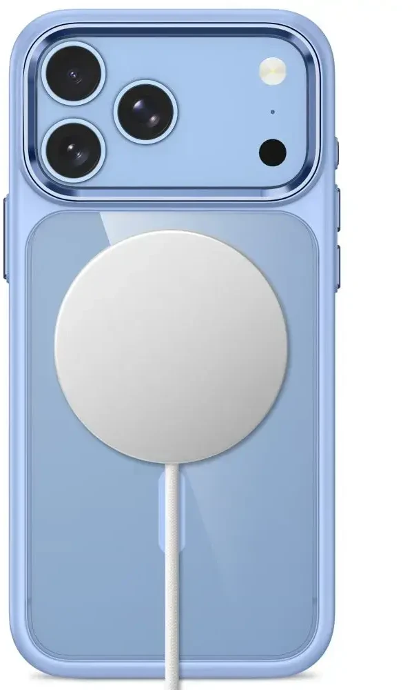 Dėklas Mėlyna Tech-Protect Magmat Magsafe CC do iPhone 17 Pro / 18 Pro light mėlynas/clear