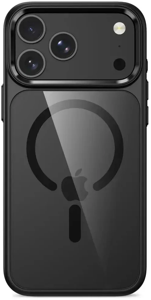 Dėklas Tech-Protect Magmat Magsafe CC do iPhone 17 Pro / 18 Pro juodas/clear