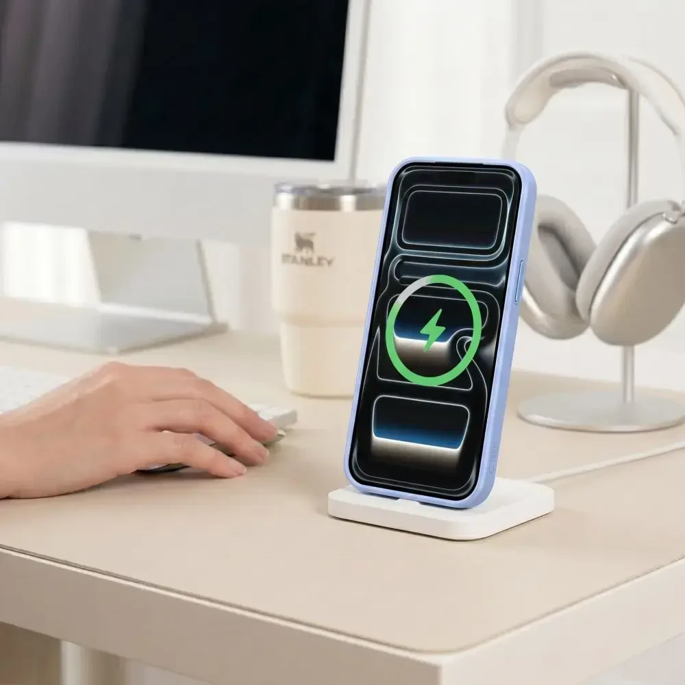 Dėklas Mėlyna Tech-Protect Magmat Magsafe CC do iPhone 17 Pro / 18 Pro light mėlynas/clear