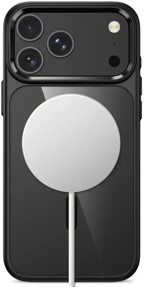 Dėklas Tech-Protect Magmat Magsafe CC do iPhone 17 Pro / 18 Pro juodas/clear