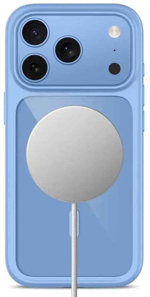 Tech-Protect MagOne CC MagSafe Case + Tempered Glass 2 vnt. for iPhone 18 Pro Max / 17 Pro Max - Clear Mėlyna