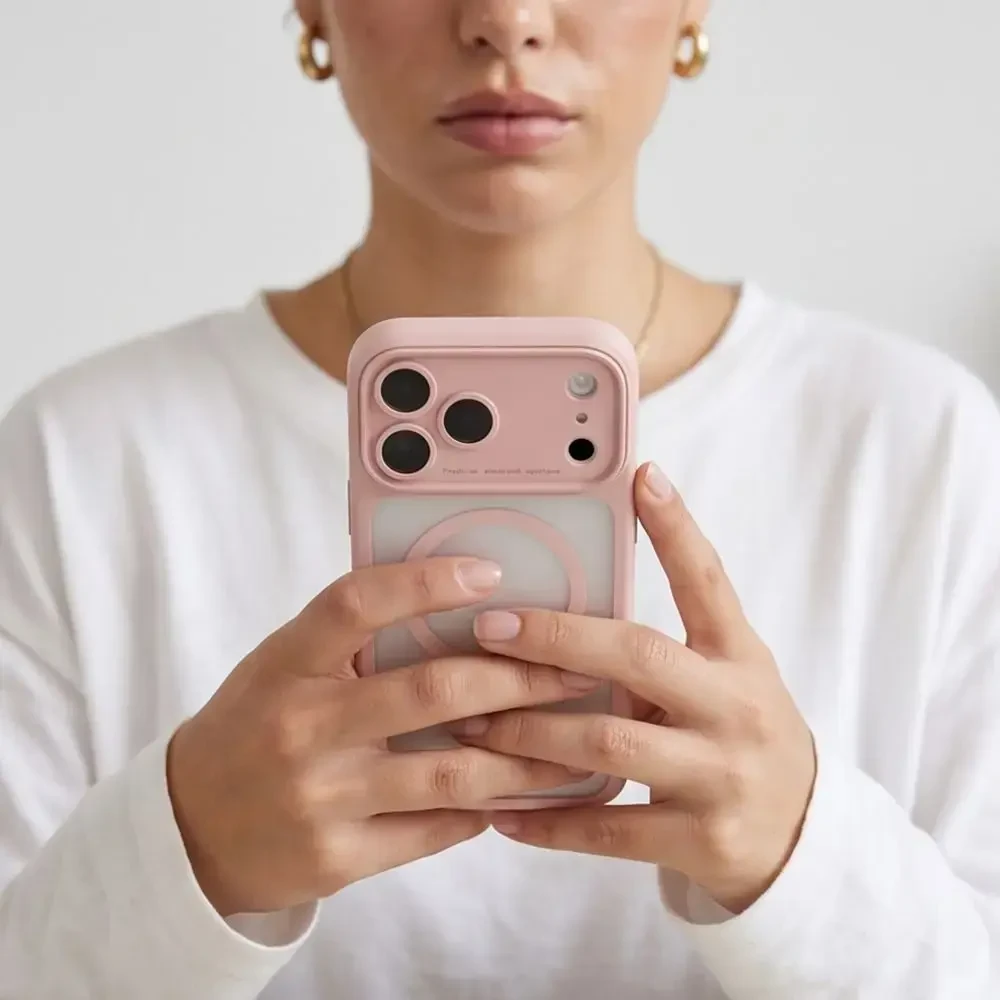 Dėklas TECH-PROTECT MAGPEAK MAGSAFE CC IPHONE 17 PRO / 18 PRO matinis rausvas