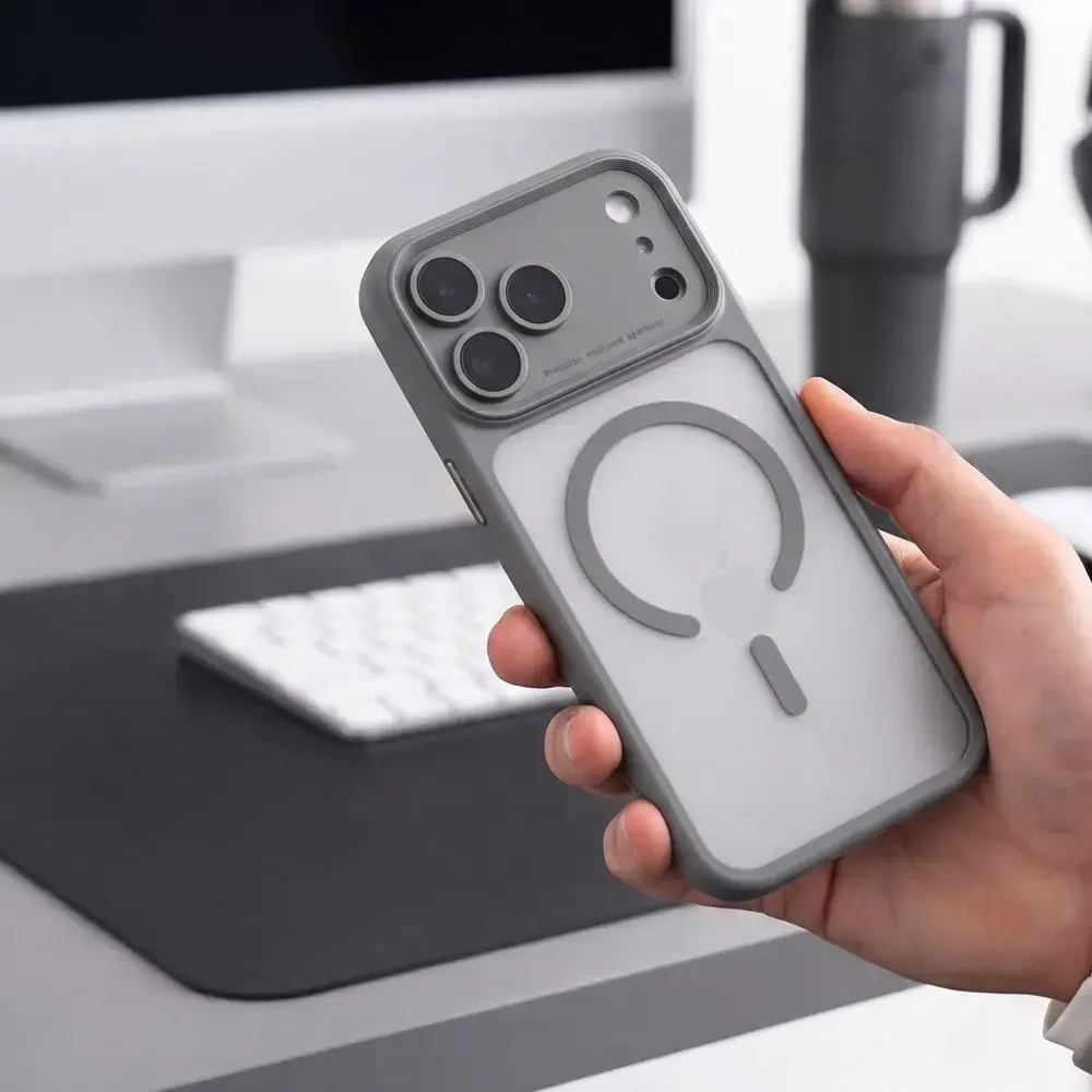 Dėklas TECH-PROTECT MAGPEAK MAGSAFE CC IPHONE 17 PRO MAX / 18 PRO MAX Šaltas titanas
