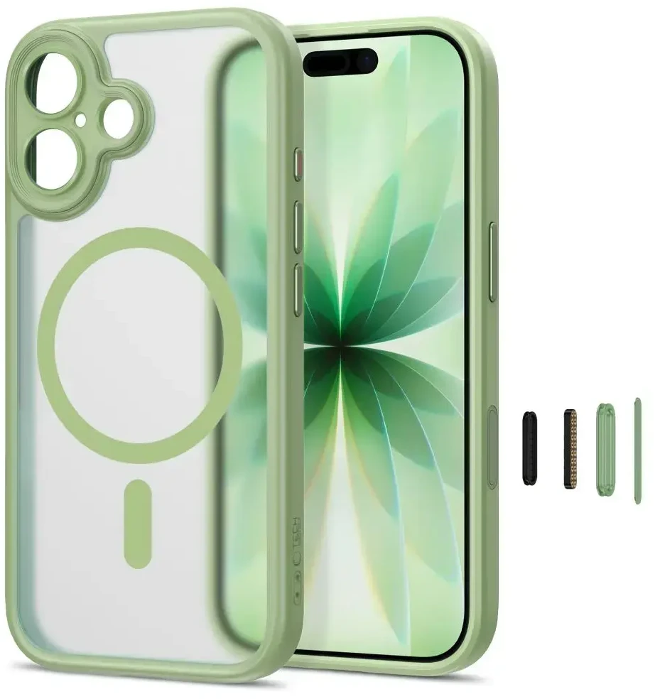 Dėklas TECH-PROTECT MAGPEAK MAGSAFE CC IPHONE 17 MATTE SAGE