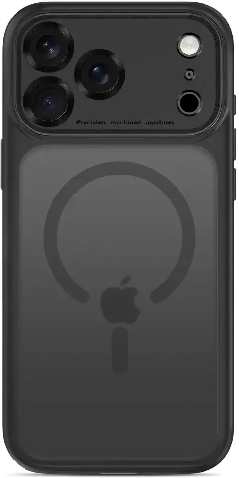 Dėklas TECH-PROTECT MAGPEAK MagSafe CC iPhone 17 Pro Max / 18 Pro Max MATINIS juodos spalvos