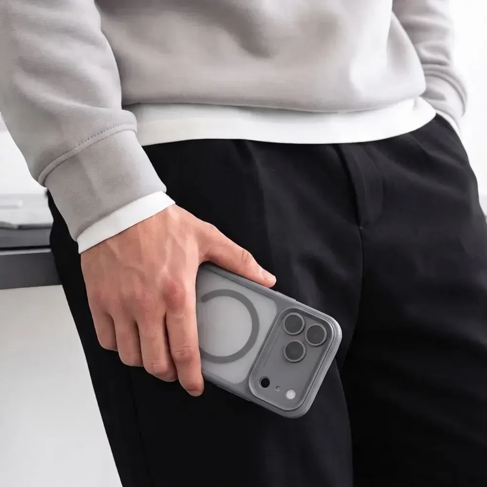 Dėklas TECH-PROTECT MAGPEAK MAGSAFE CC IPHONE 17 PRO / 18 PRO matinis titanas