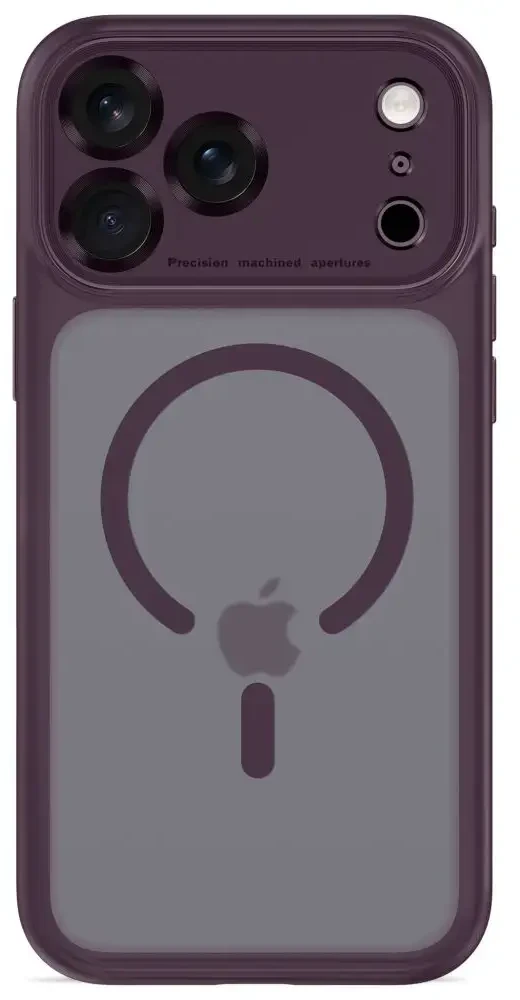 Dėklas TECH-PROTECT MAGPEAK MagSafe CC iPhone 17 Pro Max / 18 Pro Max MATINIS TAMSIAI VYŠNINIS