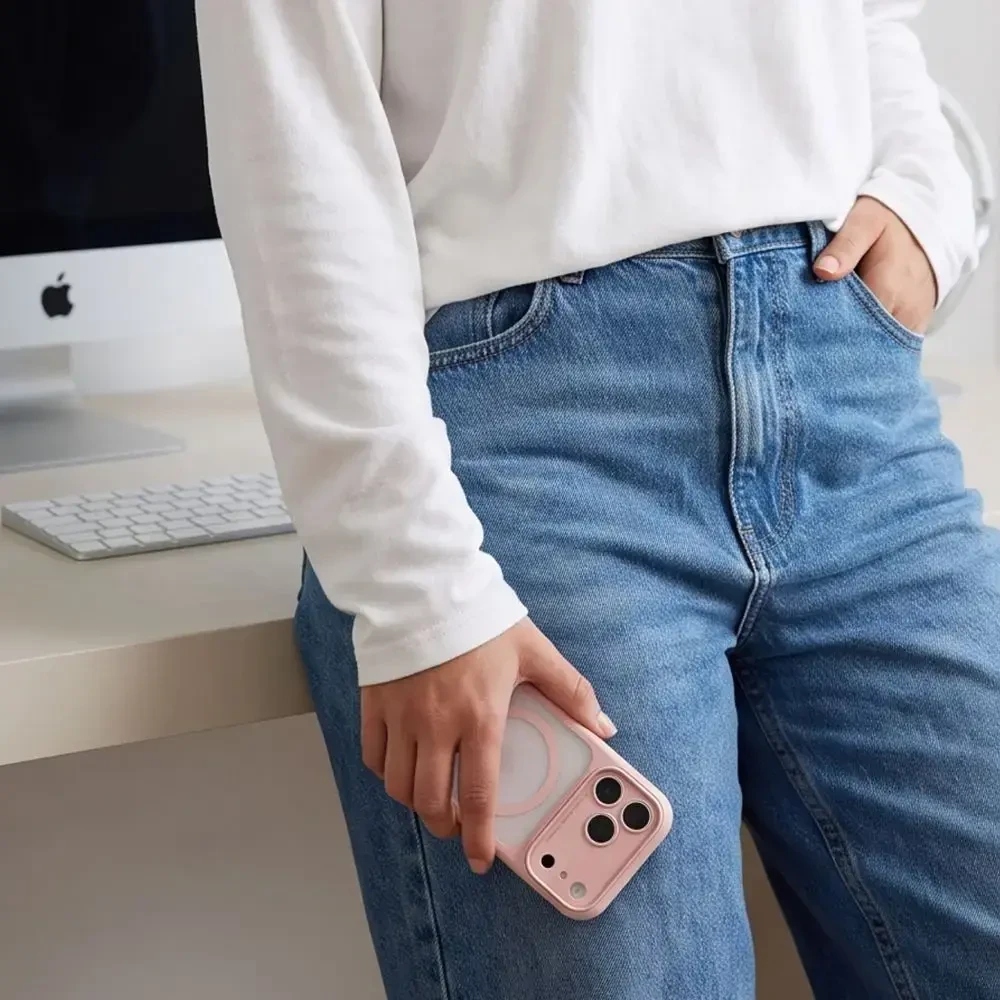 Dėklas TECH-PROTECT MAGPEAK MAGSAFE CC IPHONE 17 PRO / 18 PRO matinis rausvas