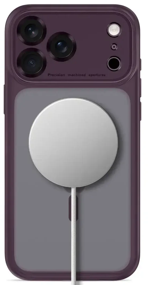 Dėklas TECH-PROTECT MAGPEAK MagSafe CC iPhone 17 Pro Max / 18 Pro Max MATINIS TAMSIAI VYŠNINIS