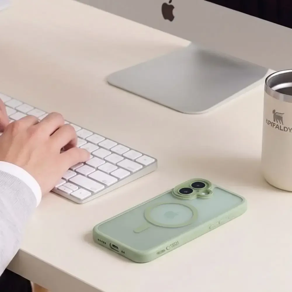 Dėklas TECH-PROTECT MAGPEAK MAGSAFE CC IPHONE 17 MATTE SAGE