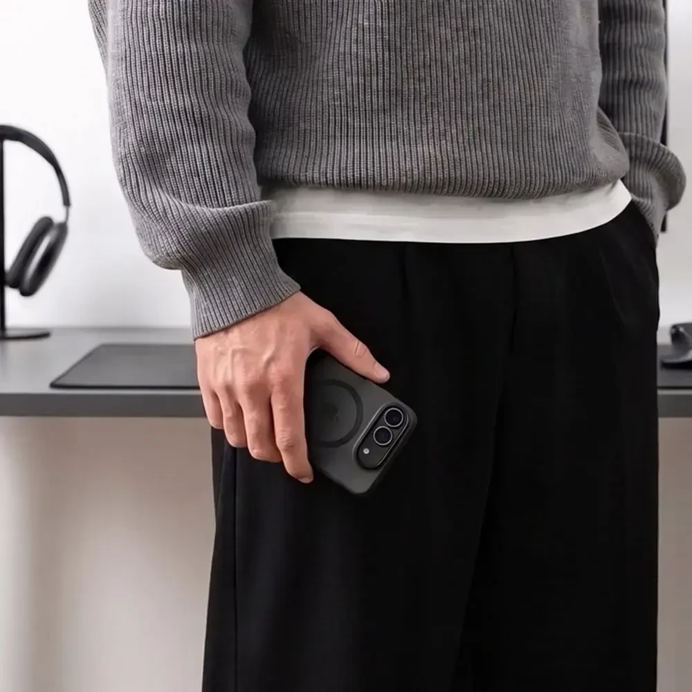 Dėklas Tech-Protect MagPeak MagSafe CC skirtas iPhone Duo – juodas matinis