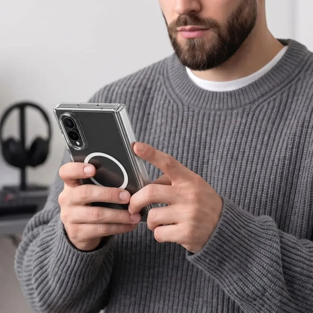 Dėklas Tech-Protect MagPeak MagSafe na Samsung Galaxy Z Fold 8 - skaidrus