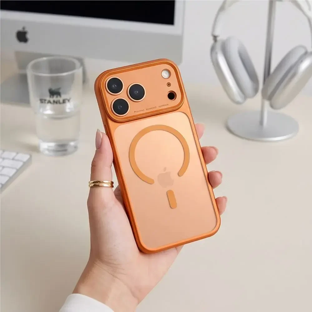 Dėklas Tech-Protect MagPrime MagSafe CC case for iPhone 18 Pro / 17 Pro - matte oranžinis