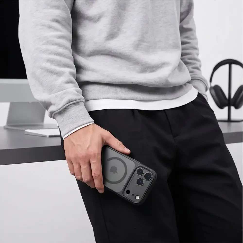 Dėklas Tech-Protect Magprime Magsafe CC, skirtas iPhone 17 Pro Max / 18 Pro Max, matinis juodas