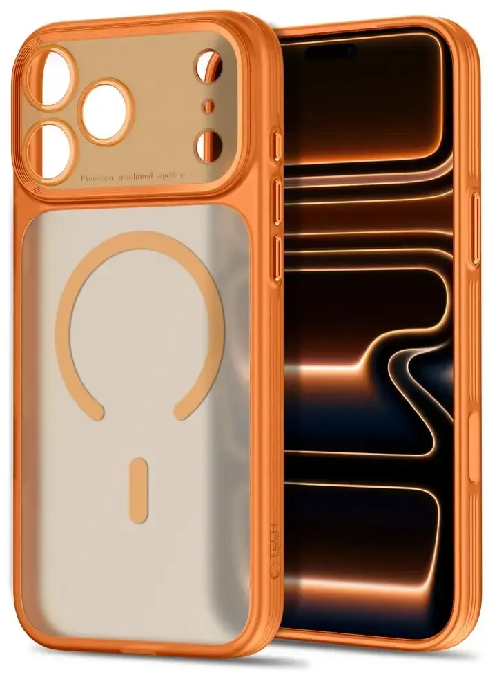 Dėklas Tech-Protect MagPrime MagSafe CC Case for iPhone 18 Pro Max / 17 Pro Max - Matte Oranžinis
