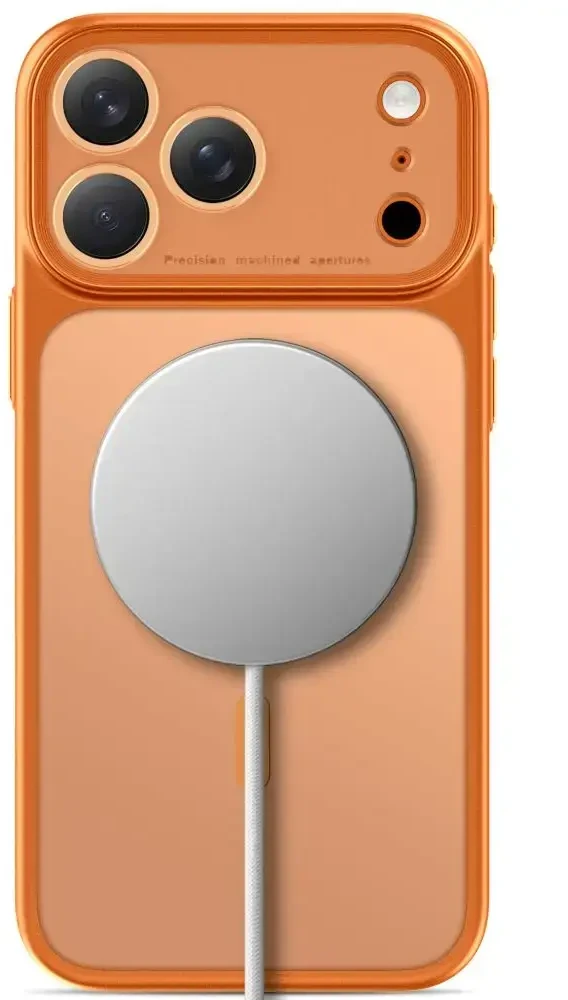 Dėklas Tech-Protect MagPrime MagSafe CC case for iPhone 18 Pro / 17 Pro - matte oranžinis
