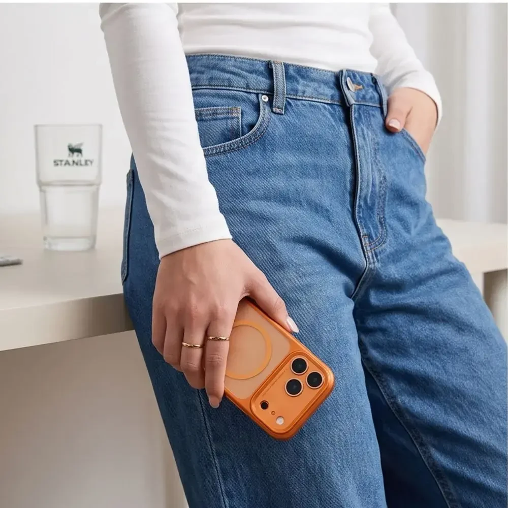 Dėklas Tech-Protect MagPrime MagSafe CC case for iPhone 18 Pro / 17 Pro - matte oranžinis