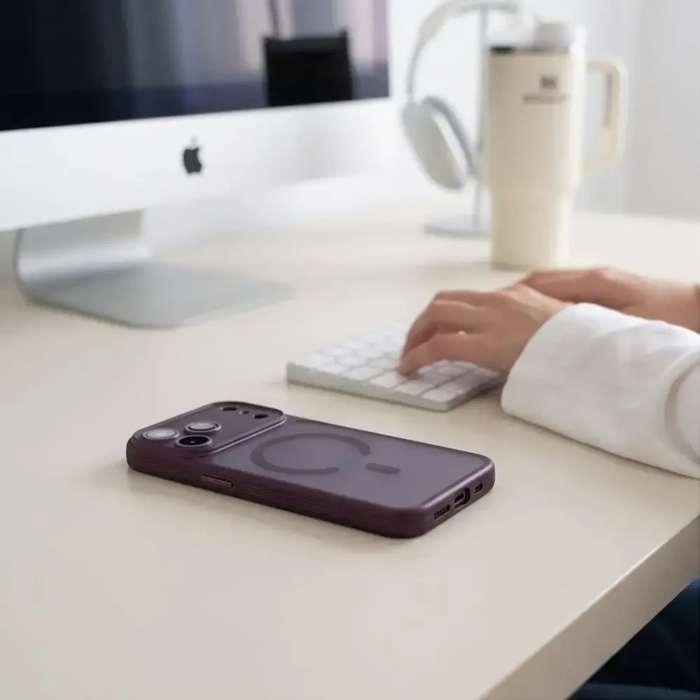 Dėklas Tech-Protect MagPrime MagSafe CC case for iPhone 18 Pro Max / 17 Pro Max - burgundy