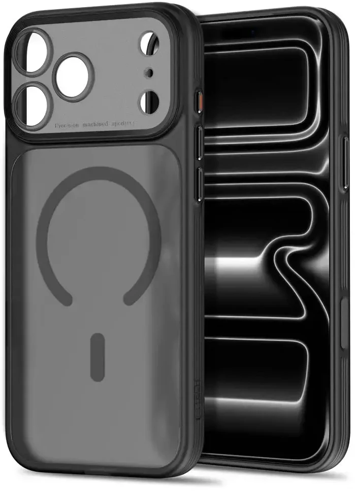 Dėklas Tech-Protect Magprime Magsafe CC, skirtas iPhone 17 Pro / 18 Pro, matinė juoda