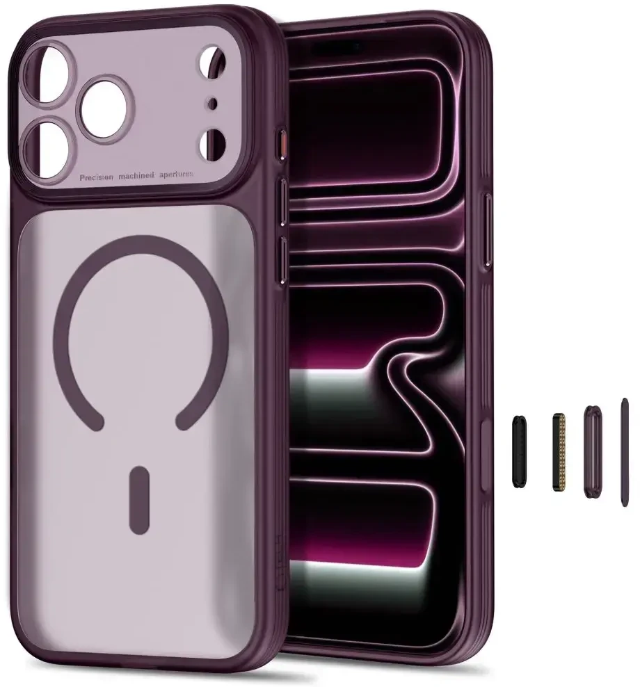 Dėklas Tech-Protect MagPrime MagSafe CC case for iPhone 18 Pro Max / 17 Pro Max - burgundy