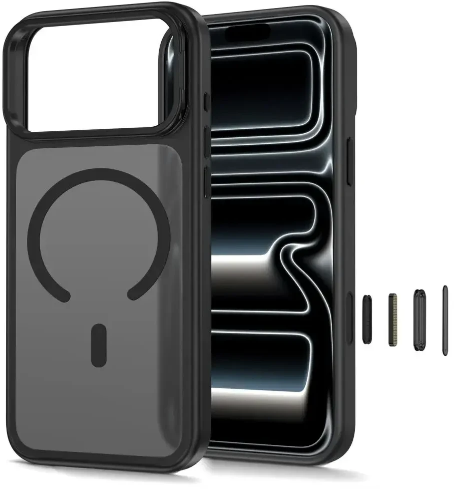 Dėklas Tech-Protect MagStand MagSafe CC Case for iPhone 18 Pro / 17 Pro - Matte Juodas