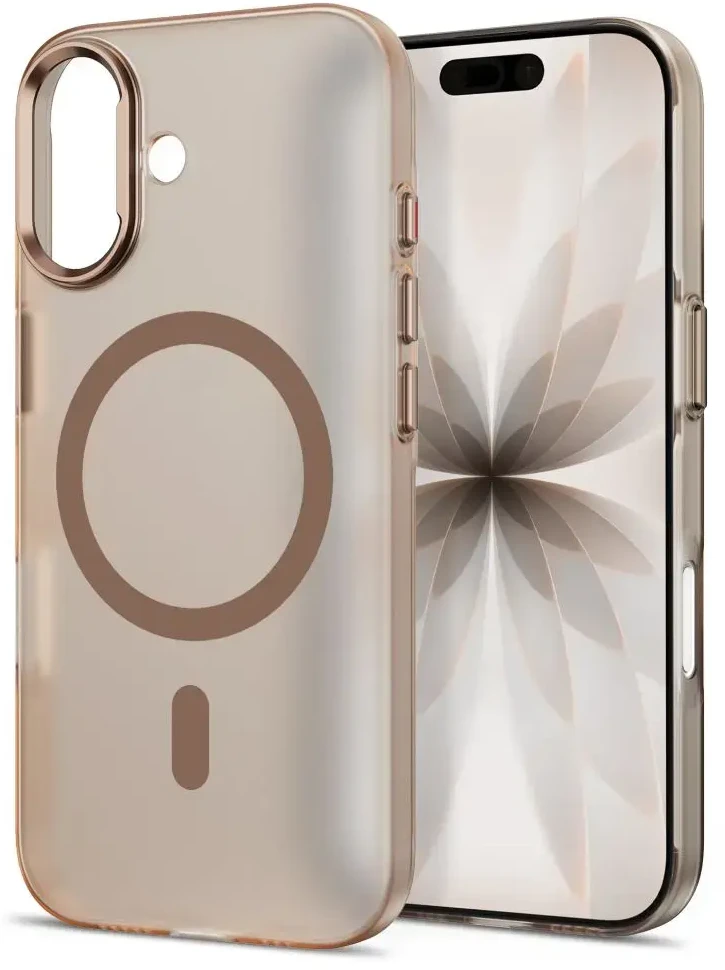 **Tech-Protect MagZero MagSafe dėklas, skirtas iPhone 17 – smėlio-rudos spalvos, matinis**
